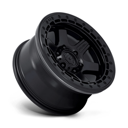 Fuel 1PC D122 BLOCK BEADLOCK 17x8.5 6x139.7 +0 Matte Black W/ M-Black Ring