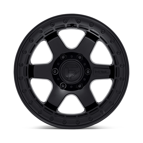 Fuel 1PC D122 BLOCK BEADLOCK 17x8.5 6x139.7 +0 Matte Black W/ M-Black Ring