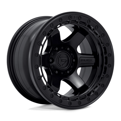 Fuel 1PC D122 BLOCK BEADLOCK 17x8.5 5x150 +20 Matte Black W/ M-Black Ring