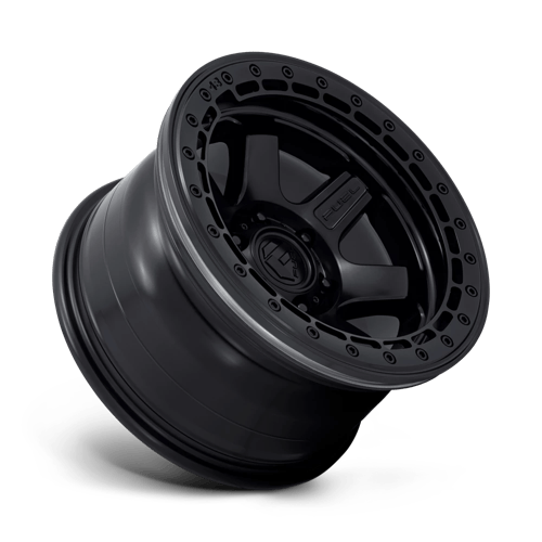 Fuel 1PC D122 BLOCK BEADLOCK 17x9 6x139.7 -15 Matte Black W/ M-Black Ring
