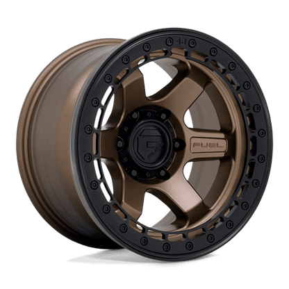 Fuel 1PC D124 BLOCK BEADLOCK 17x8.5 5x150 +20 Matte Bronze W/ M-Black Ring