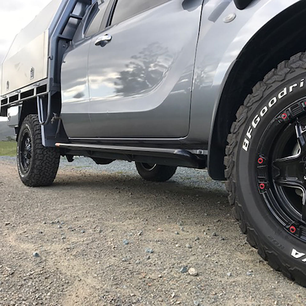 Mazda BT50 2012 - 2020 ANGLED Rock Sliders / Side Steps - Powdercoated
