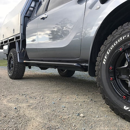 Mazda BT50 2012 - 2020 ANGLED Rock Sliders / Side Steps - Powdercoated