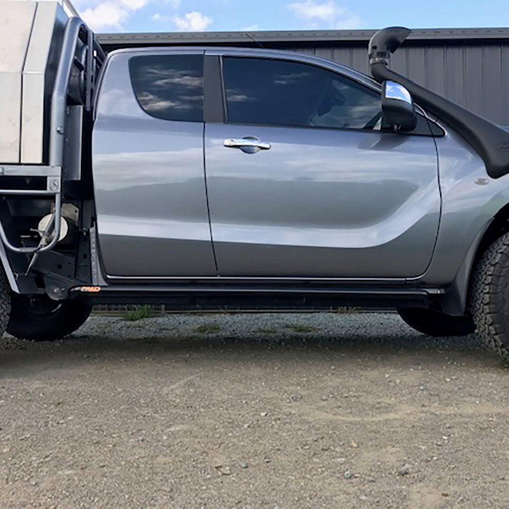 Mazda BT50 2012 - 2020 ANGLED Rock Sliders / Side Steps - Powdercoated