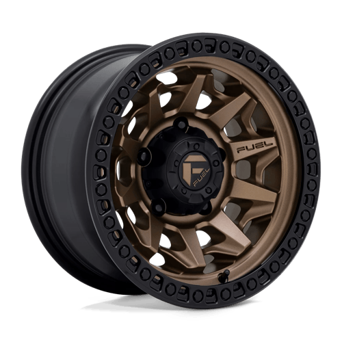 Fuel 1PC D696 COVERT 15x8 5x139.7 -12 Matte Bronze Black Bead Ring
