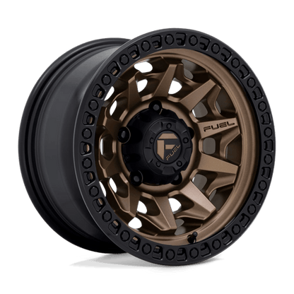 Fuel 1PC D696 COVERT 15x8 5x139.7 -12 Matte Bronze Black Bead Ring