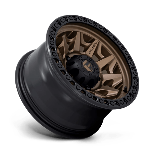 Fuel 1PC D696 COVERT 15x8 5x139.7 -12 Matte Bronze Black Bead Ring