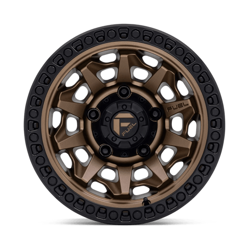 Fuel 1PC D696 COVERT 15x8 5x139.7 -12 Matte Bronze Black Bead Ring