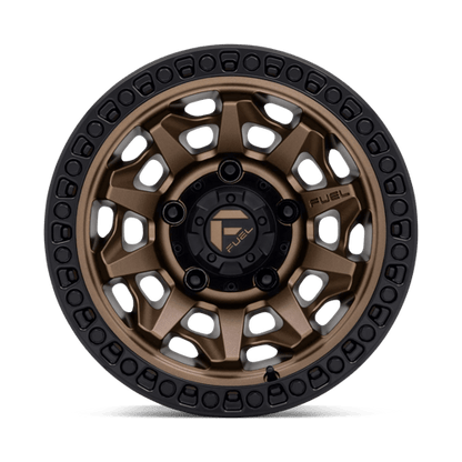 Fuel 1PC D696 COVERT 15x8 5x139.7 -12 Matte Bronze Black Bead Ring