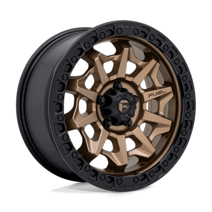 Fuel 1PC D696 COVERT 18x8.5 5x120 +35 Matte Bronze Black Bead Ring