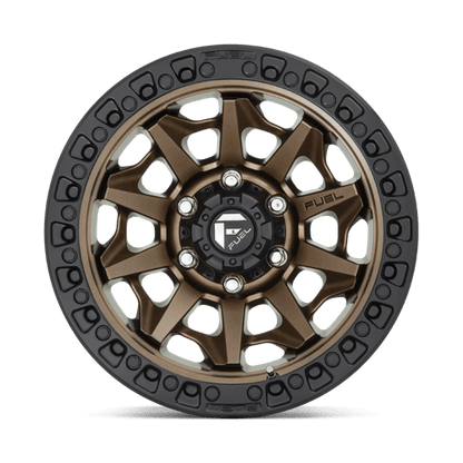 Fuel 1PC D696 COVERT 17x9 6x135 -12 Matte Bronze Black Bead Ring