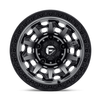 Fuel 1PC D716 COVERT 15x8 5x139.7 -12 Matte Gunmetal Black Bead Ring
