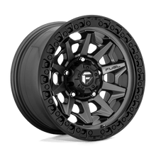 Fuel 1PC D716 COVERT 20x9 8x165.1 +1 Matte Gunmetal Black Bead Ring