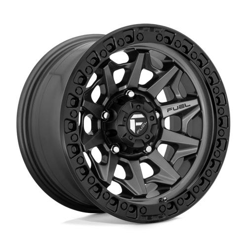 Fuel 1PC D716 COVERT 20x9 8x165.1 +20 Matte Gunmetal Black Bead Ring