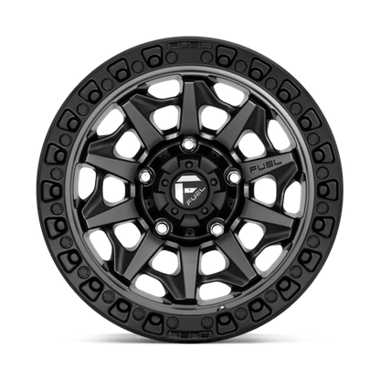 Fuel 1PC D716 COVERT 17x8.5 5x150 +14 Matte Gunmetal Black Bead Ring