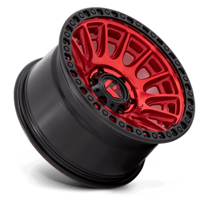 Fuel 1PC D834 CYCLE 17x8.5 6x139.7 +25 Candy Red W/ Black Ring
