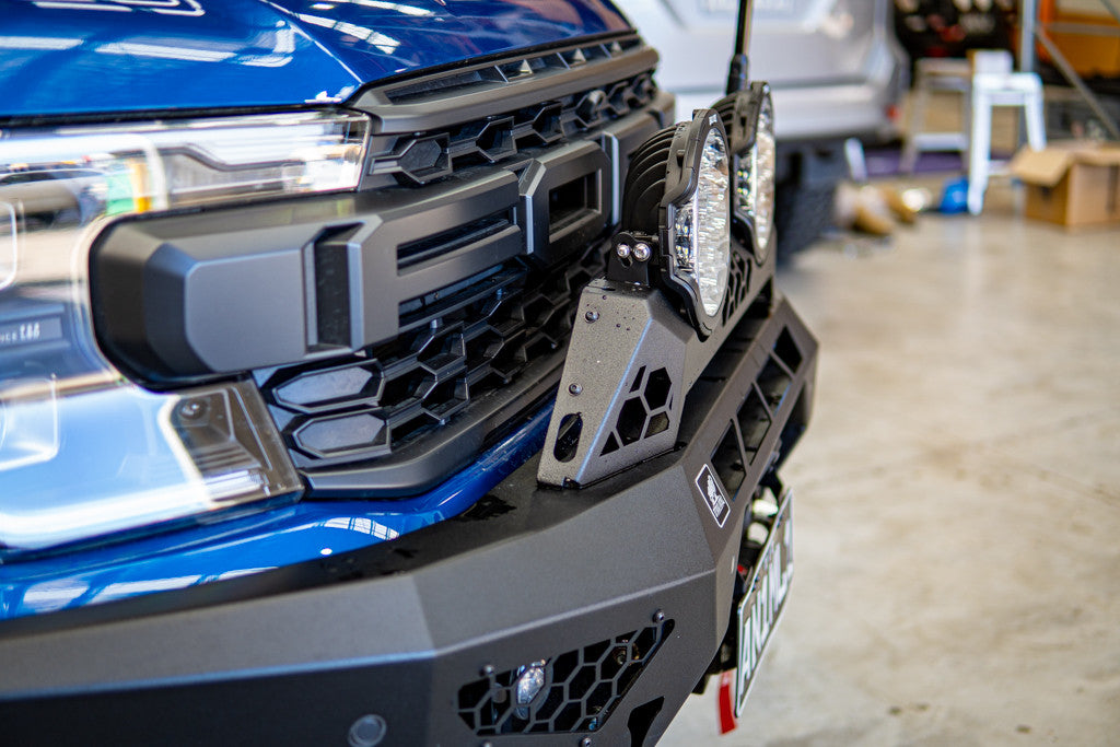 Rally Hoop fitted to a predator bar with 2 x Offroad Animal 9" Ass Kicker lights