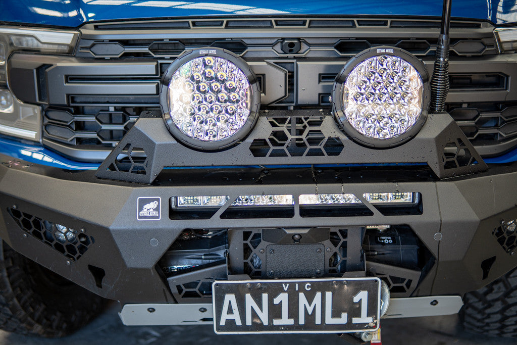 Rally Hoop fitted to a predator bar with 2 x Offroad Animal 9" Ass Kicker lights