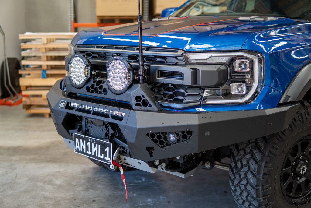 Rally Hoop fitted to a predator bar with 2 x Offroad Animal 9" Ass Kicker lights