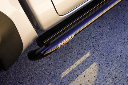 Toyota Hilux N90 ANGLED Rock Sliders / Side Steps - Powdercoated