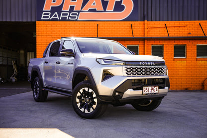 Toyota Hilux N90 2025+ FLAT Rock Sliders / Side Steps - P/C Ally Checkerplate Tread