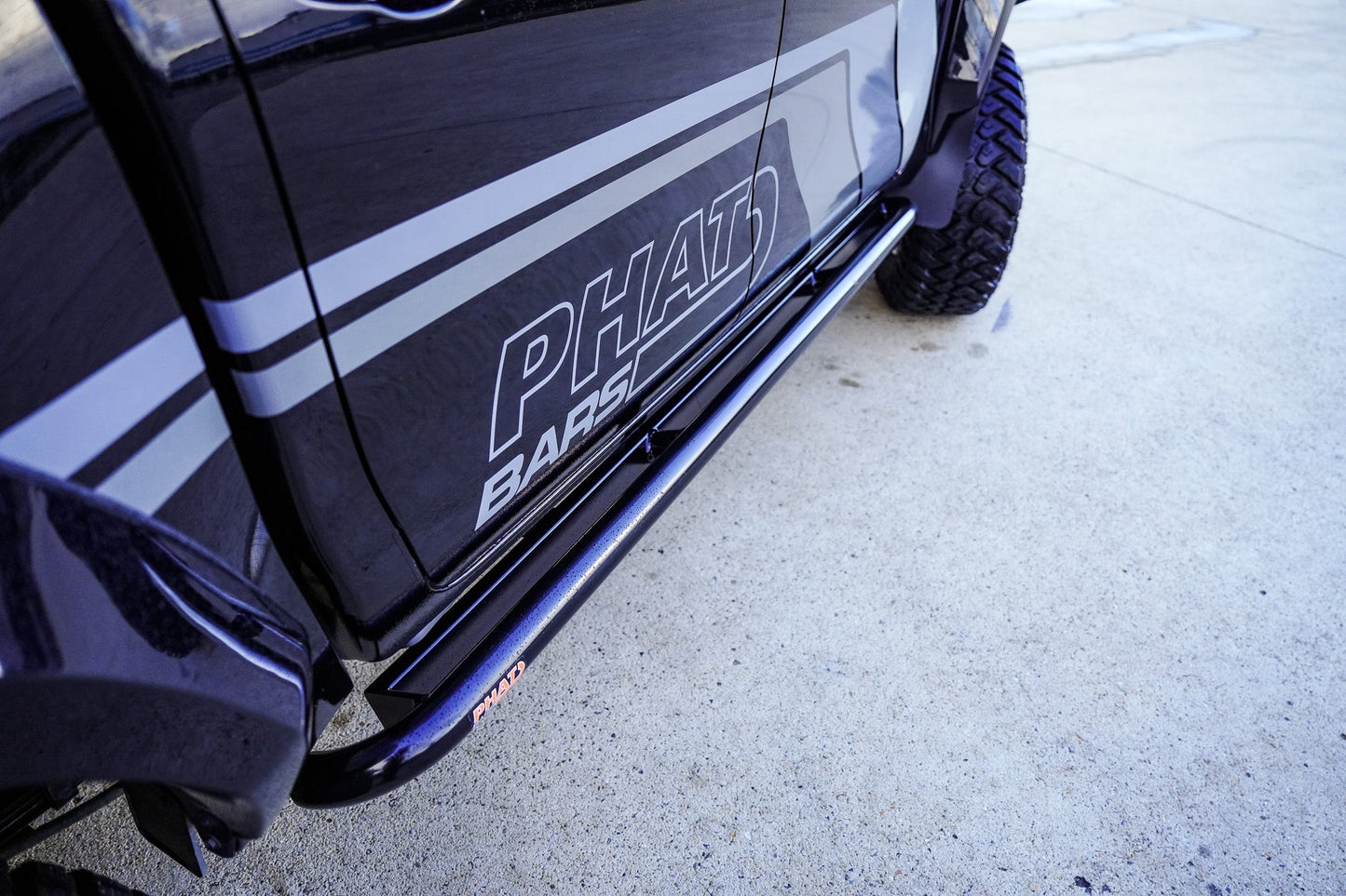 Toyota Hilux N80 'Mac Preston Big Tube' ANGLED Rock Sliders / Side Steps - Powdercoated