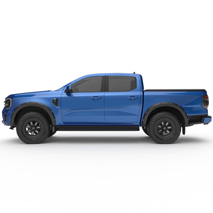 Front view of Ford Ranger RA equipped with EGR Fender Flares
