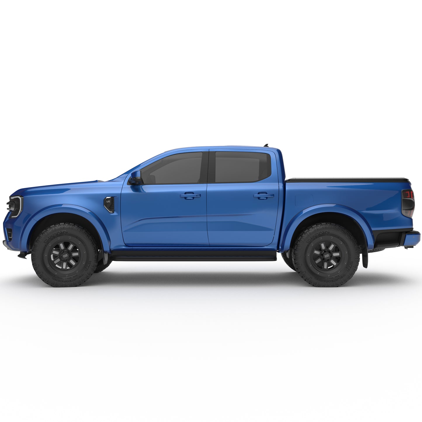 Side profile of Ford Ranger RA displaying EGR Fender Flares