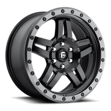 Fuel 1PC D557 ANZA 17x8.5 5x127 +6 Matte Black Gun Metal Ring