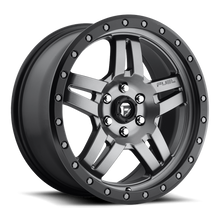 Fuel 1PC D558 ANZA 15x10 5x114.3 -43 Matte Gunmetal Black Bead Ring