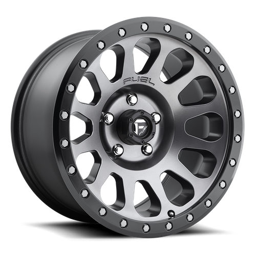 Fuel 1PC D601 VECTOR 18x9 5x127 +1 Matte Gunmetal Black Bead Ring