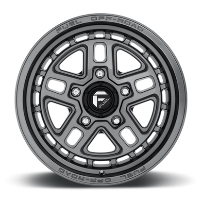 Fuel 1PC D668 NITRO 17x9 5x127 -12 Matte Gun Metal