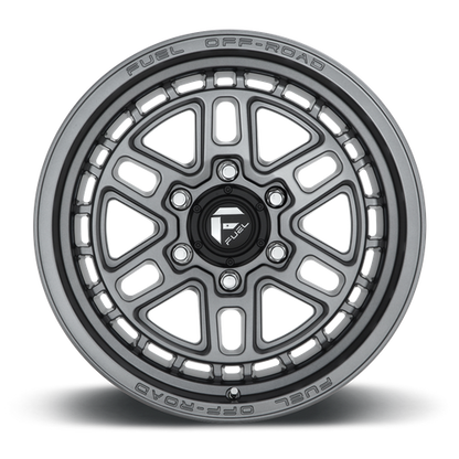 Fuel 1PC D668 NITRO 17x9 6x139.7 -12 Matte Gun Metal