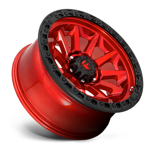 Fuel 1PC D695 COVERT 20x10 6x135 -18 Candy Red Black Bead Ring