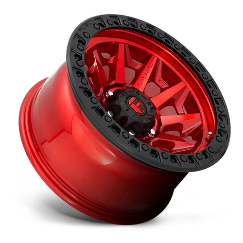 Fuel 1PC D695 COVERT 17x9 8x165.1 +1 Candy Red Black Bead Ring