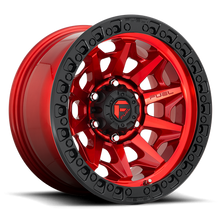 Fuel 1PC D695 COVERT 17x9 8x180 +1 Candy Red Black Bead Ring