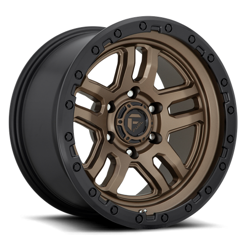 Fuel 1PC D702 AMMO 18x9 6x139.7 -12 Matte Bronze Black Bead Ring