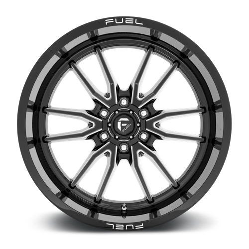 Fuel 1PC D761 CLASH 22x12 6x139.7 -44 Gloss Black Milled
