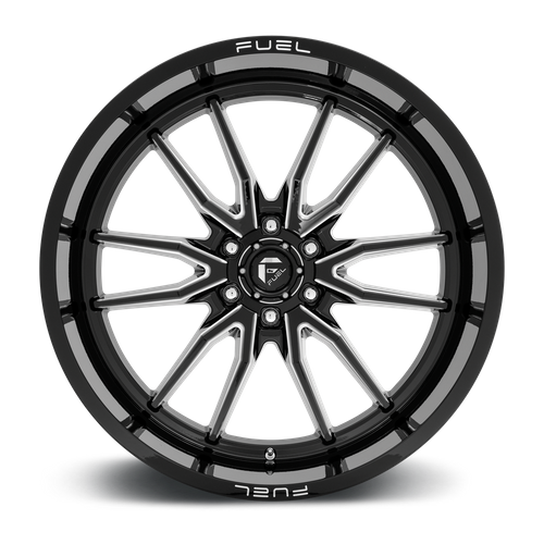 Fuel 1PC D761 CLASH 24x12 6x139.7 -44 Gloss Black Milled