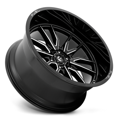 Fuel 1PC D761 CLASH 24x12 6x139.7 -44 Gloss Black Milled