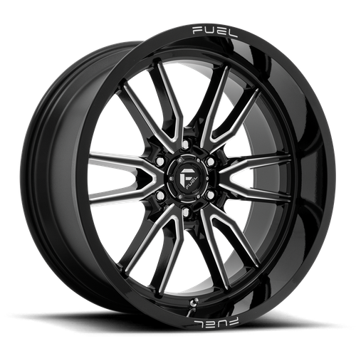 Fuel 1PC D761 CLASH 22x10 6x135 -18 Gloss Black Milled
