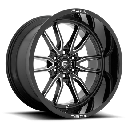 Fuel 1PC D761 CLASH 22x12 6x139.7 -44 Gloss Black Milled