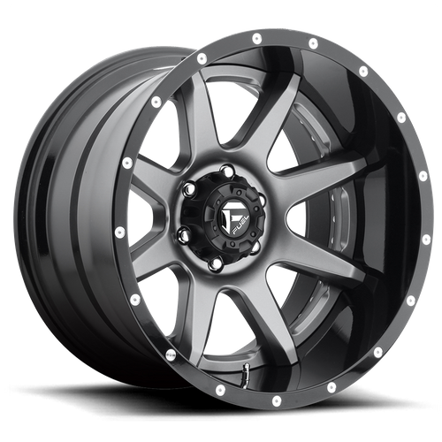 Fuel 1PC D238 RAMPAGE 20x10 6x139.7 -19 Matte Gun Metal Black Lip