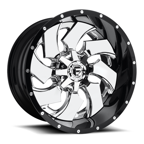 Fuel 2PC D240 CLEAVER 20x9 150 +20 Chrome Plated Gloss Black Lip