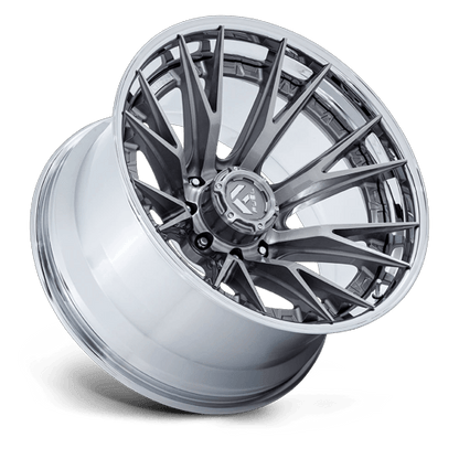 Fuel 1PC FC402 CATALYST 20x10 8x170 -18 Platinum W/ Chrome Lip