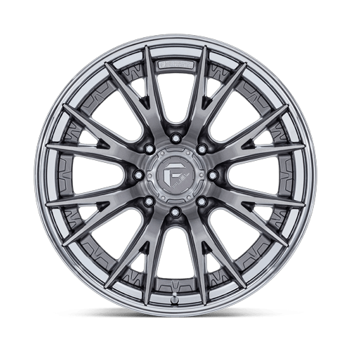 Fuel 1PC FC402 CATALYST 22x12 8x165.1 -44 Platinum W/ Chrome Lip
