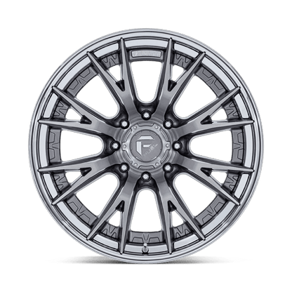 Fuel 1PC FC402 CATALYST 22x12 8x165.1 -44 Platinum W/ Chrome Lip