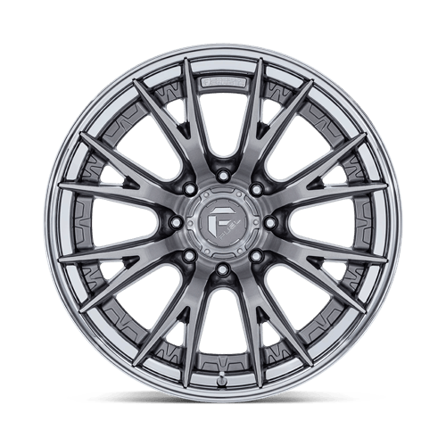 Fuel 1PC FC402 CATALYST 22x12 8x180 -44 Platinum W/ Chrome Lip