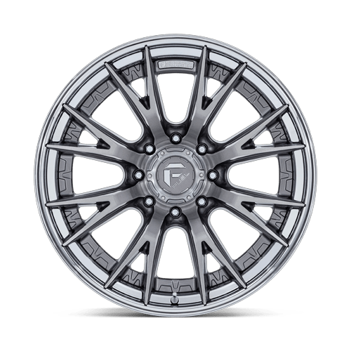 Fuel 1PC FC402 CATALYST 24x12 8x180 -44 Platinum W/ Chrome Lip