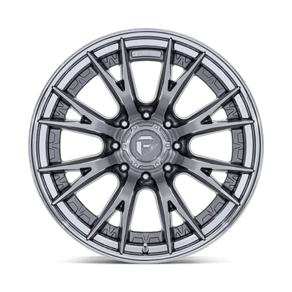 Fuel 1PC FC402 CATALYST 24x12 8x170 -44 Platinum W/ Chrome Lip